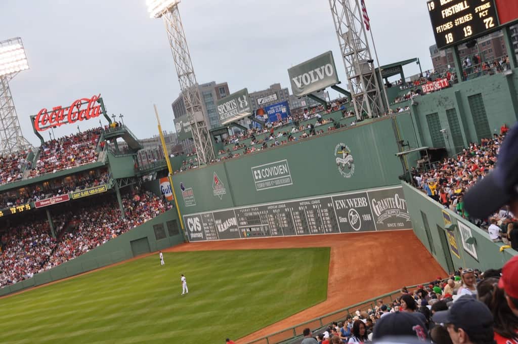 Green Monster Wall at Fenway Park