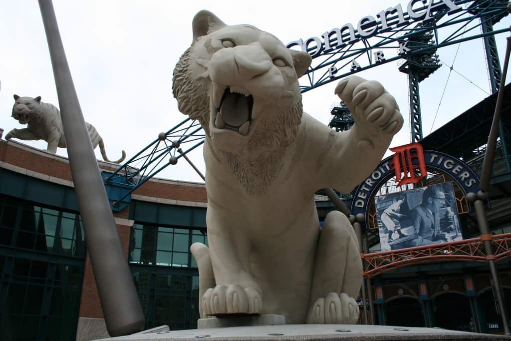 Tiger at Main Gate of Comerica Park