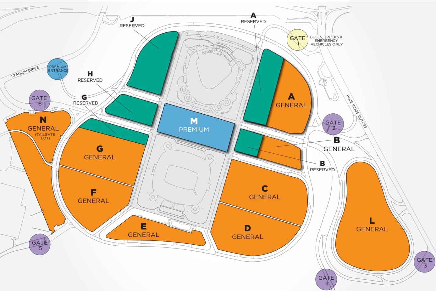 Royals Stadium Parking Chart