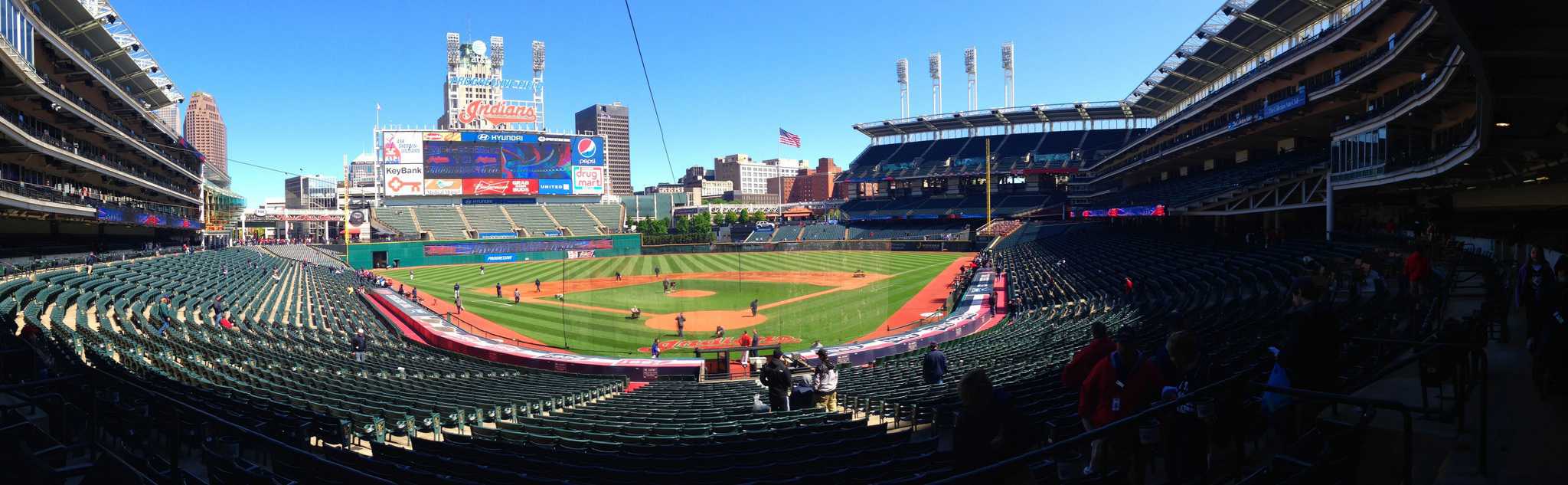 SCoreboard Panorama at Progressive Field