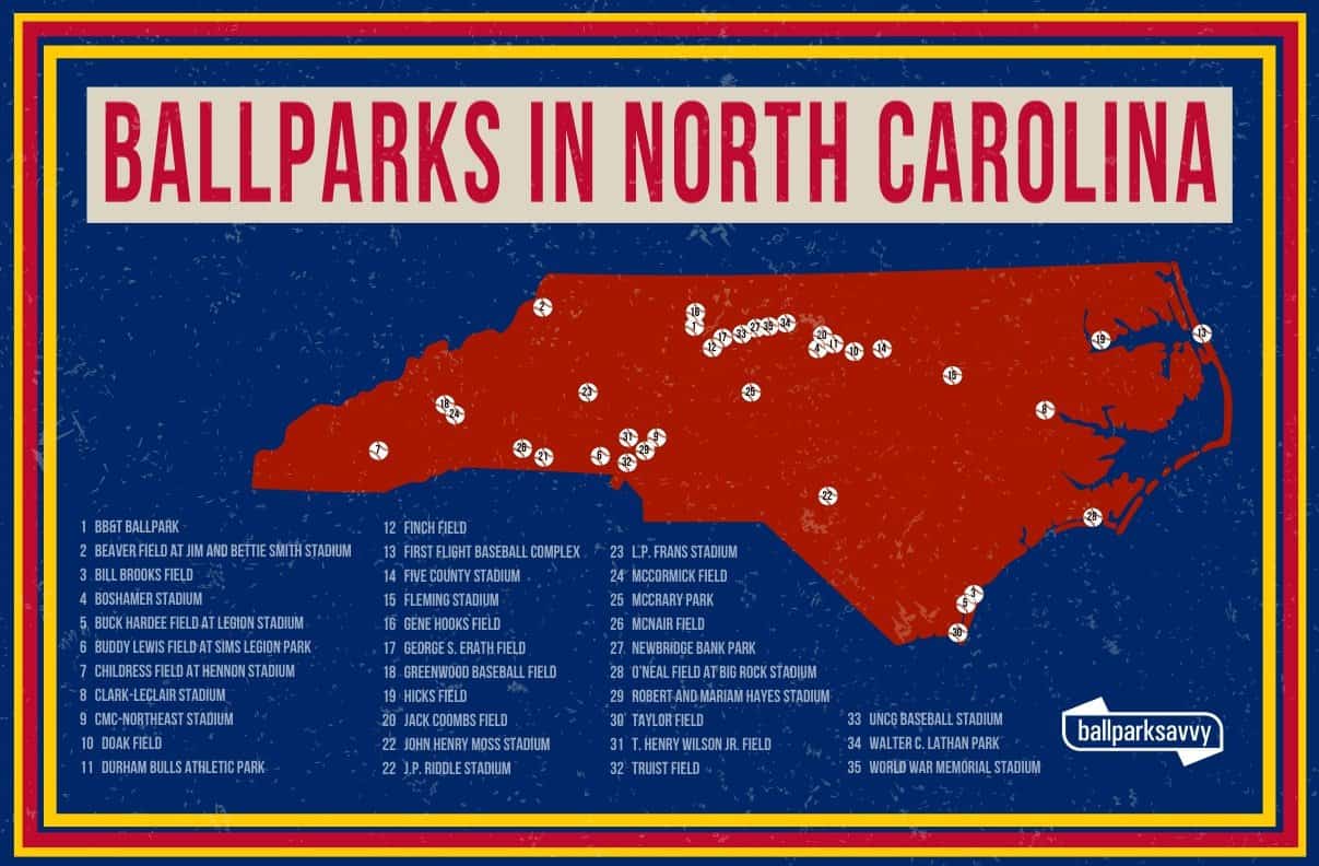 North Carolina Ballparks: 35 Stadiums for Baseball Fans