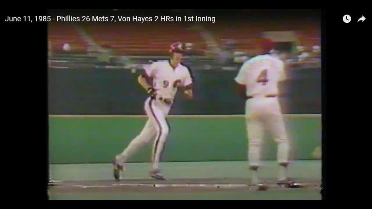 14 '80s Baseball Stars Who Deserve a Second Look 5 june 11 1985 phillies 26 mets 7 1 1