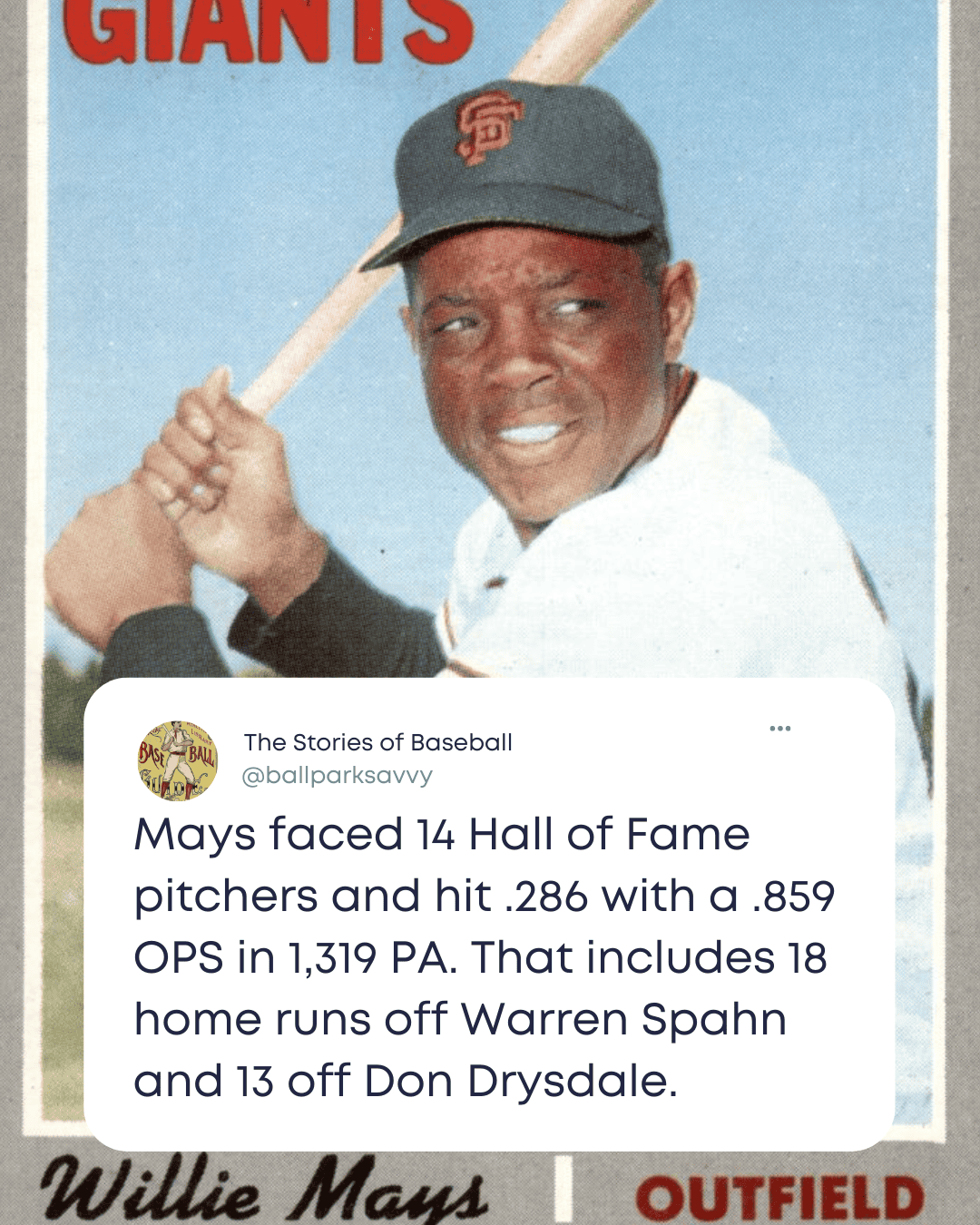 Meet the Catch, the Swing, the Legend — Willie Mays 4 mays meme3