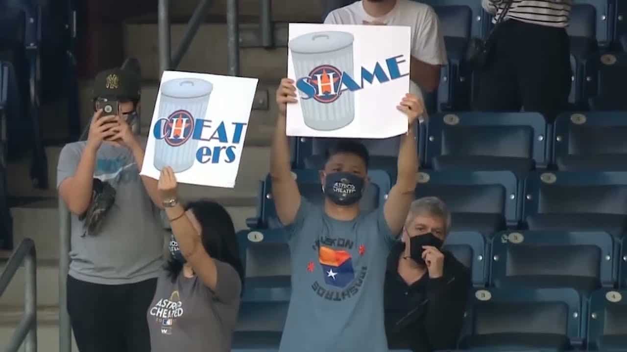 Lucky Champions: The 10 MLB Title Teams That Caught Every Break 2 Jose Altuve reacts as fans confront him over the Astros' cheating scandal.