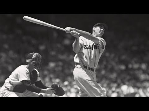 13 Records Nobody's Coming Close To 13 Ted Williams beautiful swing as he hits a dinger.