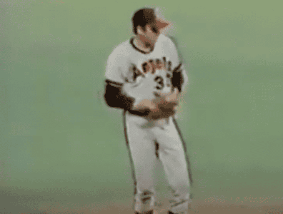 Nolan Ryan Punched Robin Ventura. He Also Struck Out 5,714 Batters. The Man Was Different. 6 Image of Nolan Ryan, showcasing his iconic pitching style in a California Angels uniform.