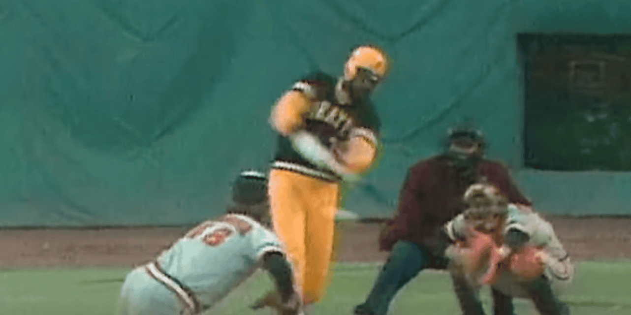 Dave Parker, known as "The Cobra," makes a spectacular catch in the '80s.