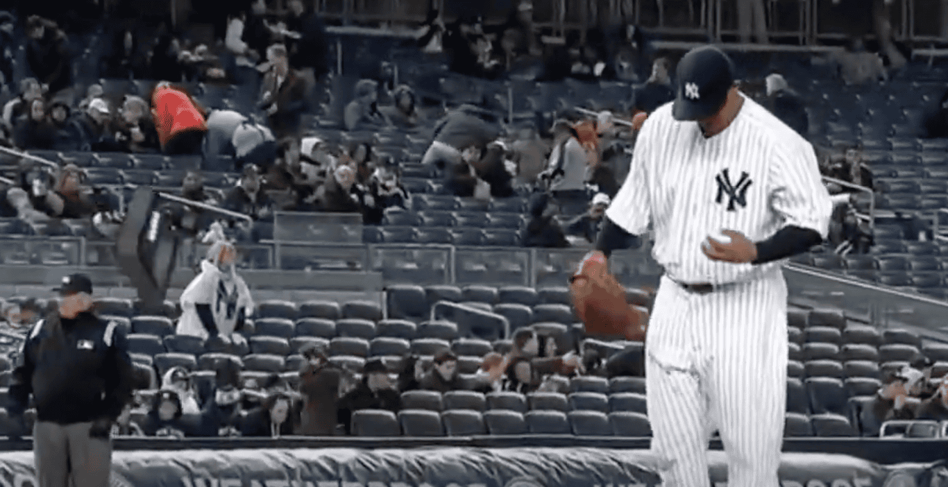 10 Pitchers the Highlight Reels Flattered More Than the Boxscores 8 Image of CC Sabathia celebrating a key moment in the Yankees' 2008 season.
