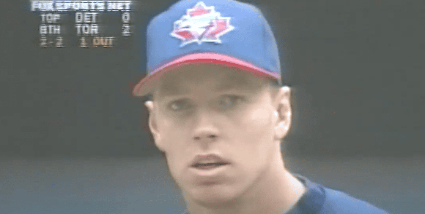 Roy Halladay in action, showcasing his skill as a Blue Jays legend.