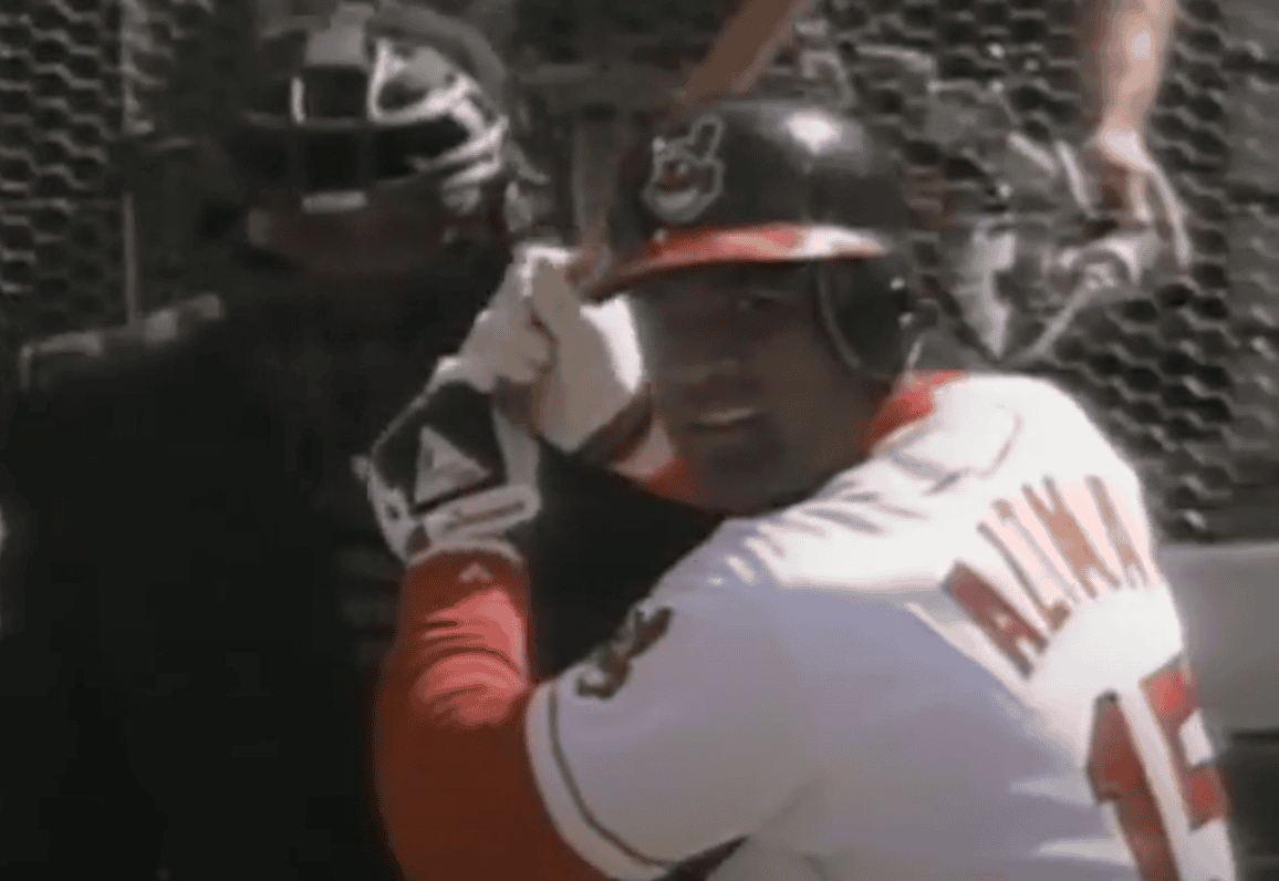 Image of Sandy Alomar Jr. during his surprising 1991 All-Star selection despite a .200 batting average.