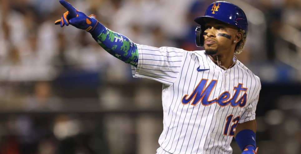 Image of Francisco Lindor, the Mets' star shortstop, showcasing his skills in the 2025 MVP race.