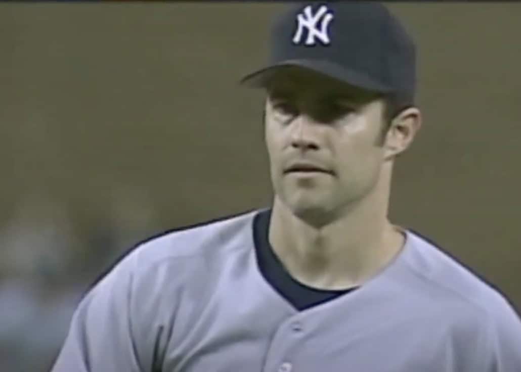 These '90s Pitching Lines Look Like Typos Today 10 Mike Mussina in action, showcasing his skills as one of the Yankees' top pitchers.