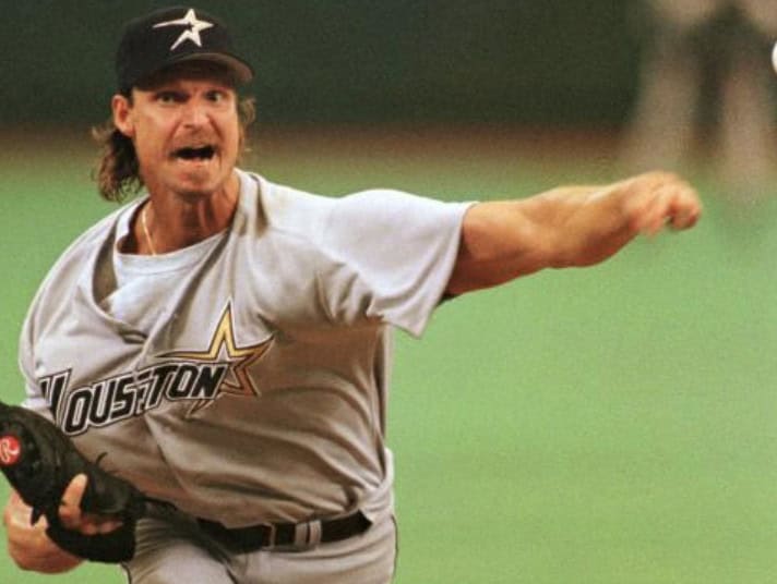 These '90s Pitching Lines Look Like Typos Today 3 Randy Johnson pitching during his career; a key figure in Astros' free agent regrets.