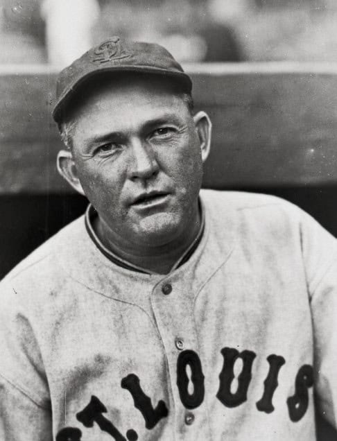 Rogers Hornsby, celebrated as the greatest right-handed hitter for the Cardinals.