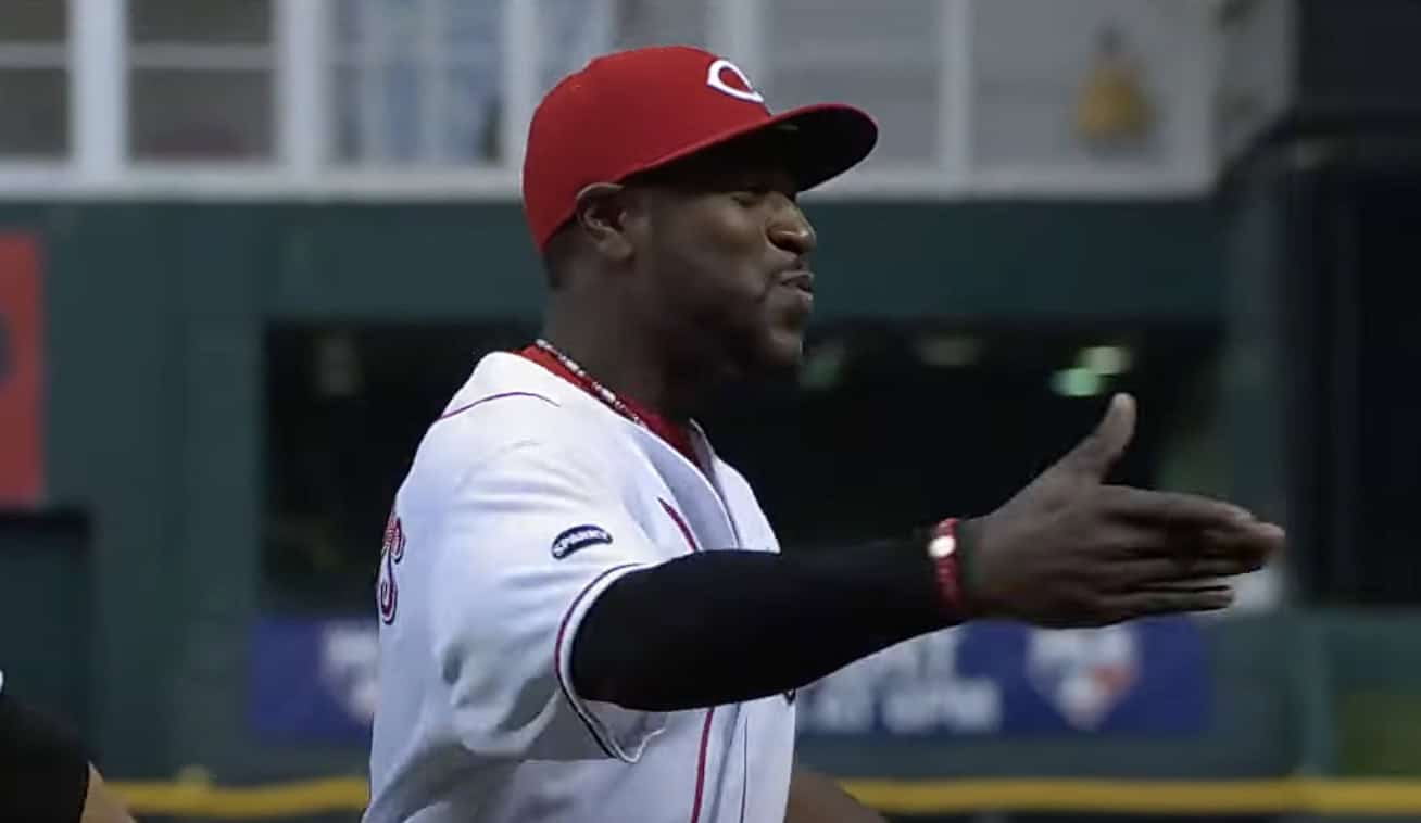 Brandon Phillips showcasing his skills, featured in the ranking of top second basemen.
