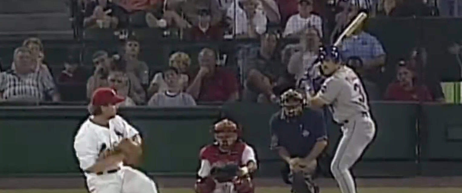 Image showing Mike Piazza, celebrated as the greatest hitting catcher, amidst the 90s player debate.