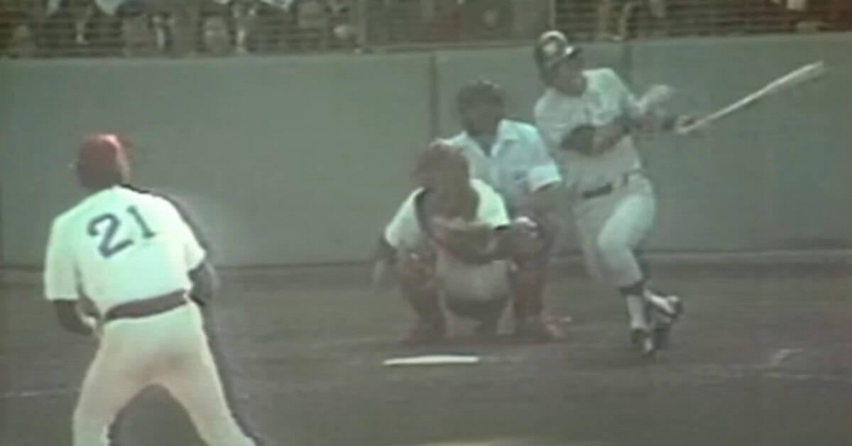 Bucky Dent swings during the 1978 AL East playoff, symbolizing legends from average players.