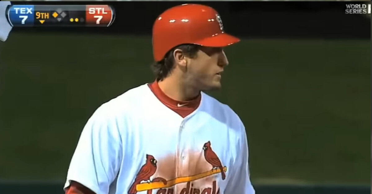 Nobody Saw Them Coming: 11 Unlikely World Series Heroes 5 David Freese celebrating his pivotal role in the postseason, embodying the "zero to hero" journey.