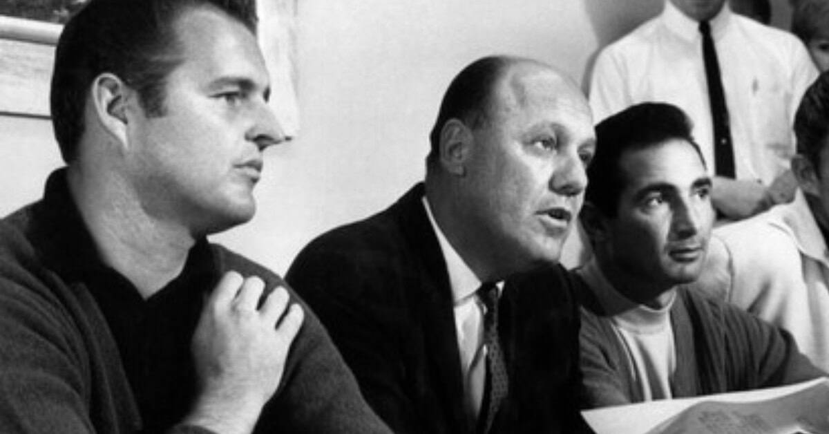 Legendary pitchers Sandy Koufax and Don Drysdale, key figures in Dodgers' rivalry.
