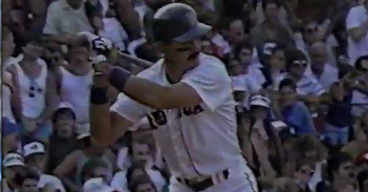 Dwight Evans showcasing his defensive prowess in the outfield, a key figure in baseball's feared cannons.