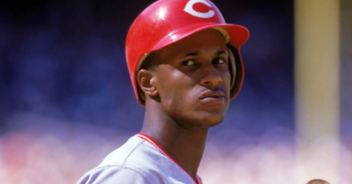 Meet the Only True Five-Tool Players the Game Has Seen 9 Eric Davis swinging a bat, showcasing his talent as a top Reds hitter.