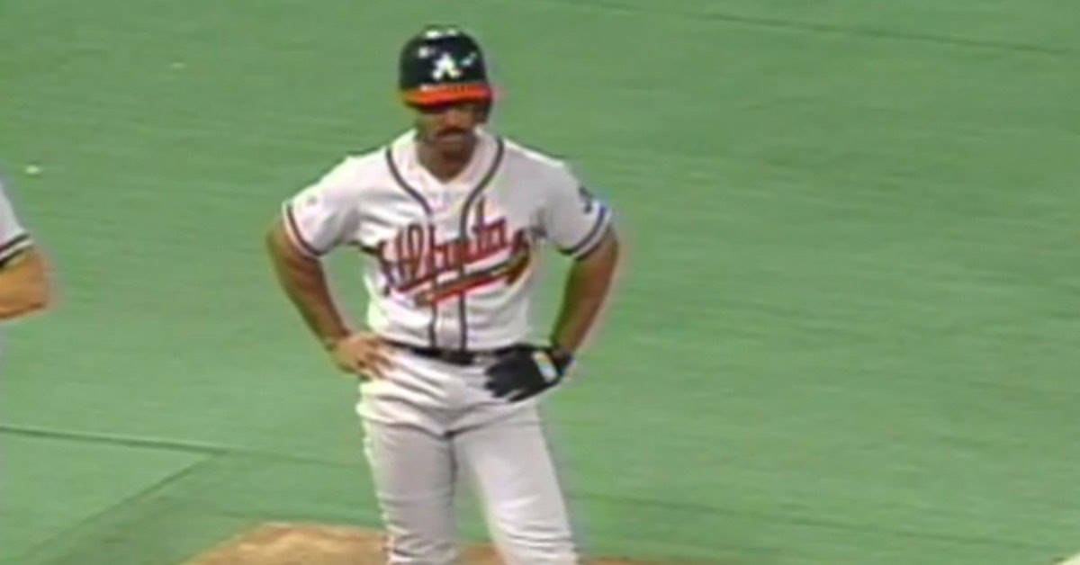 12 Moments That Almost Bent Baseball's Arc 6 Image of Lonnie Smith, whose baserunning error led to Atlanta's defeat in 1991.