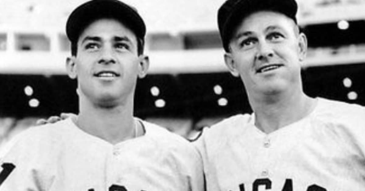 Nellie Fox and Luis Aparicio in action, exemplifying their legendary double play skills.
