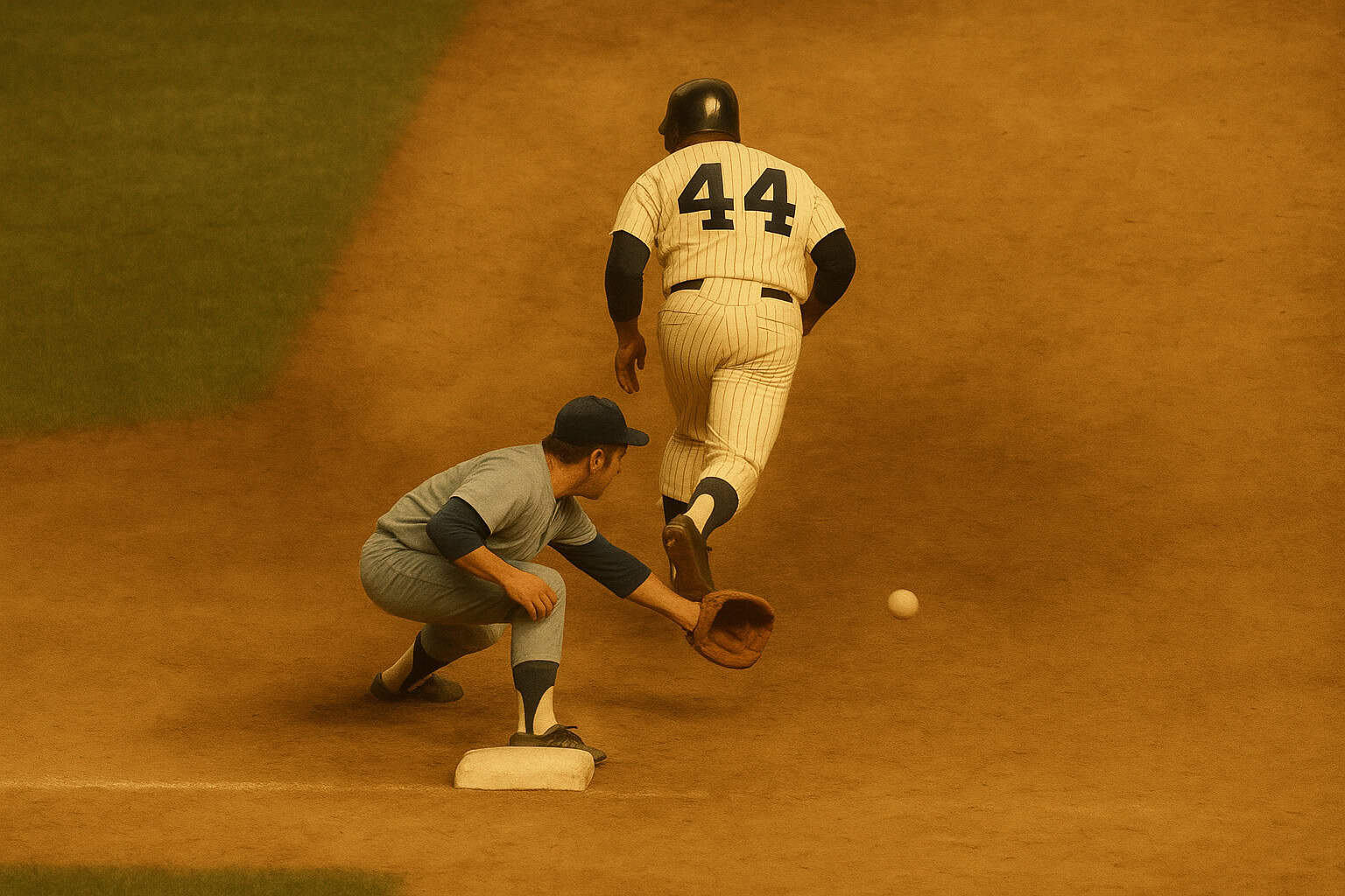 Reggie Jackson hip checks an opponent during a pivotal game, impacting history.
