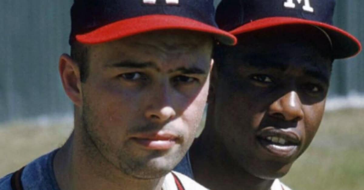Hank Aaron's Career Stats Still Don't Feel Real 3 Iconic photo of Hank Aaron and Eddie Mathews, two MLB legends who transformed baseball.