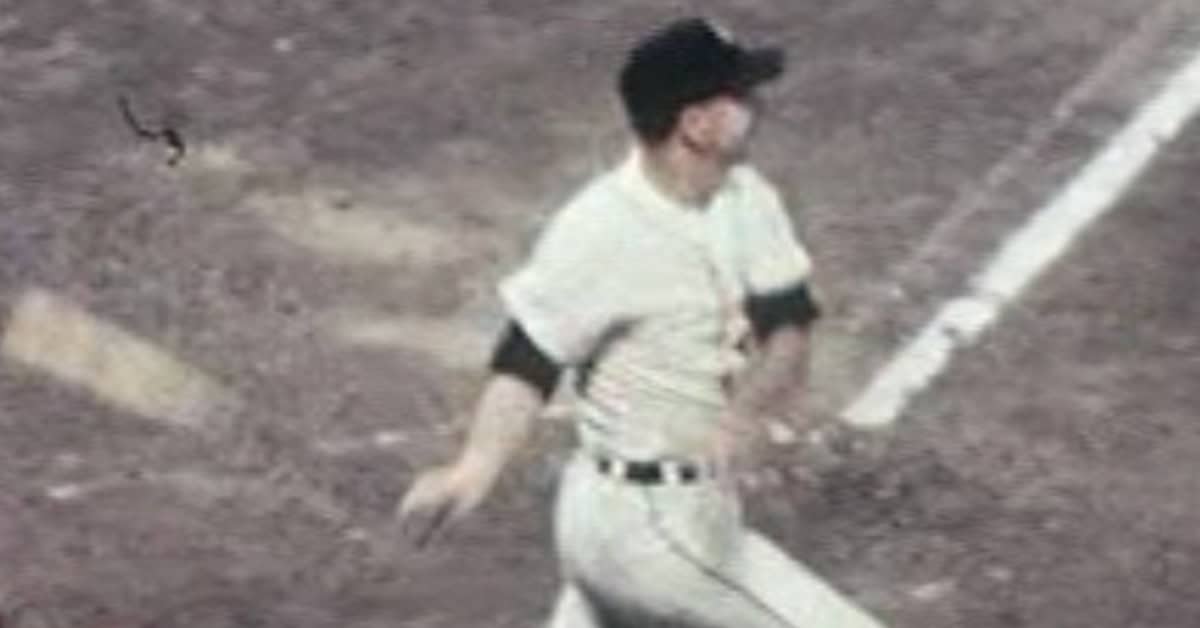 Norm Cash swinging a bat during his career, showcasing his powerful hitting.