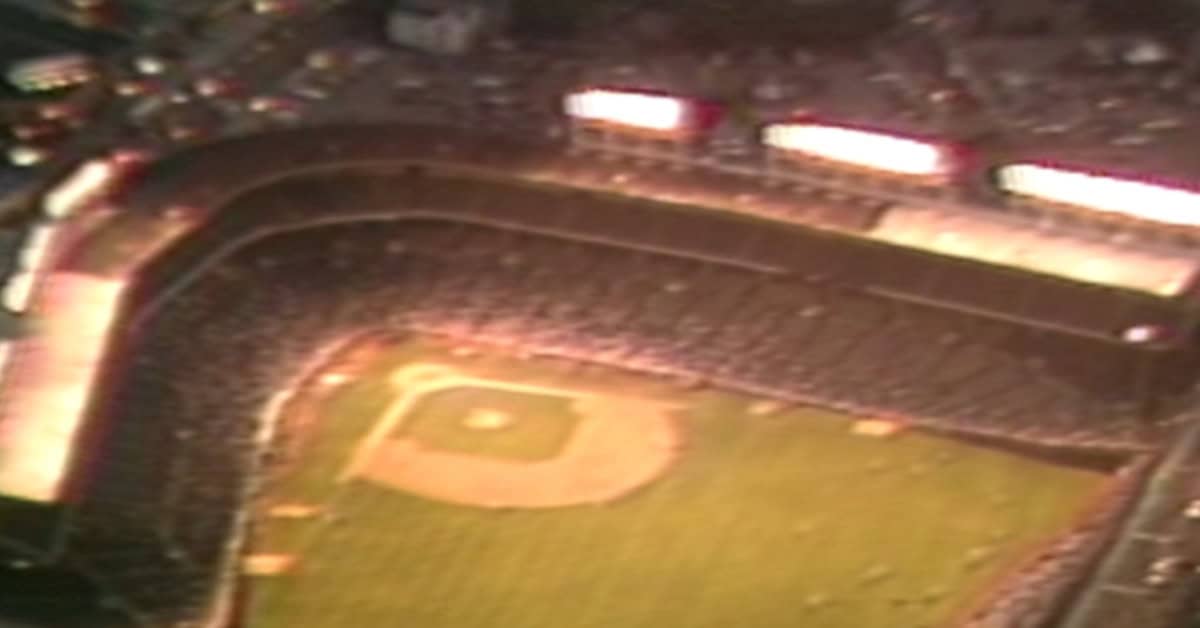 Wrigley Field illuminated during its first night game, a magical moment for Cubs fans.