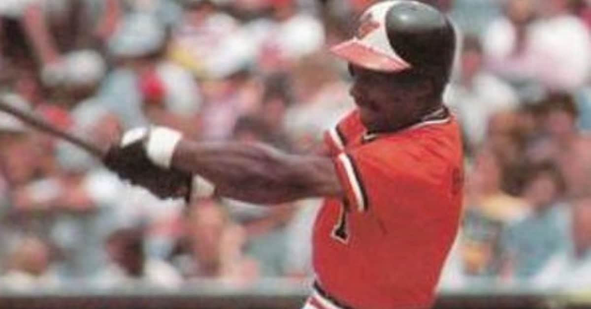 Al Bumbry in action, a standout Baltimore Orioles player not in the Hall of Fame.