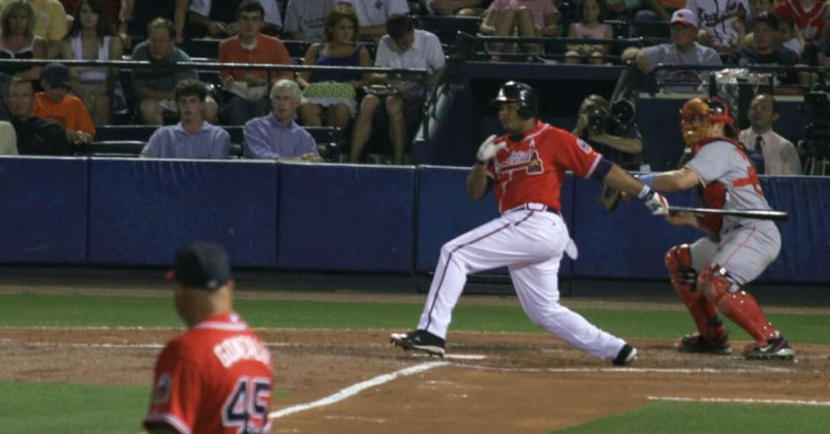 The Center Fielders Excellence Forgot to Immortalize 3 Andruw Jones making a spectacular catch, showcasing his game-changing defense.