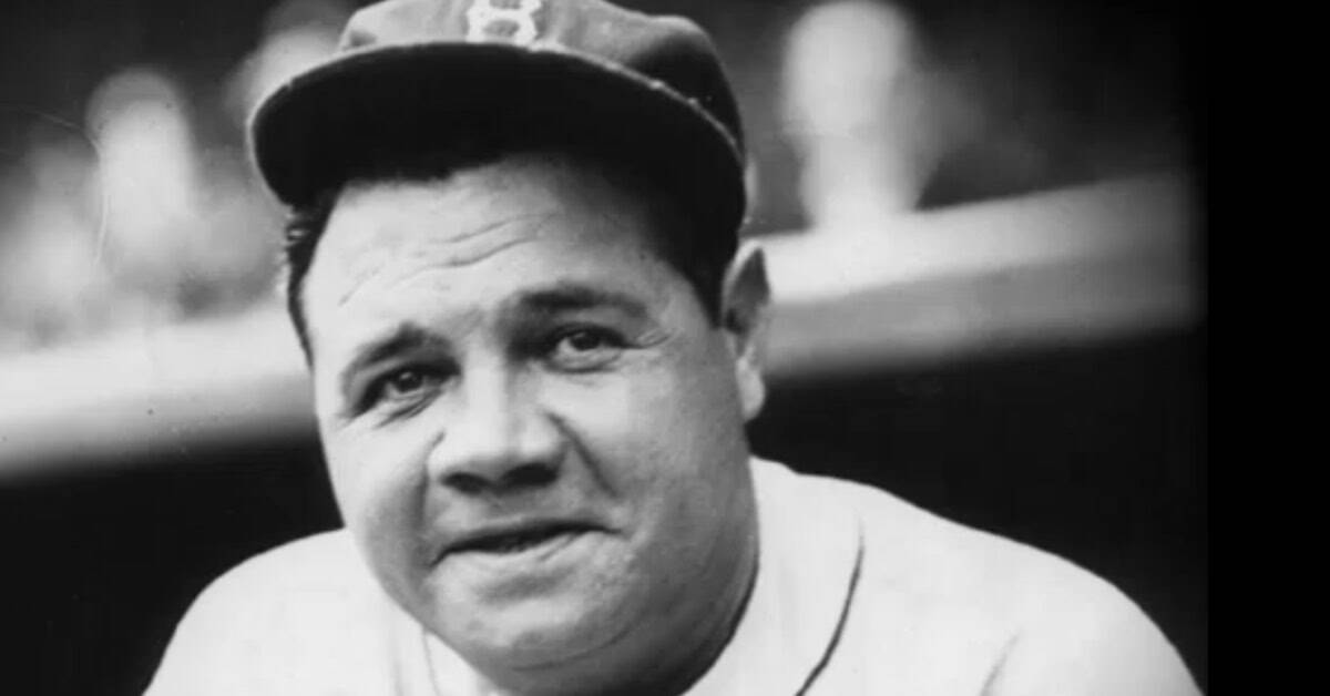 Babe Ruth in a Boston Braves uniform, symbolizing the feud with Miller Huggins.