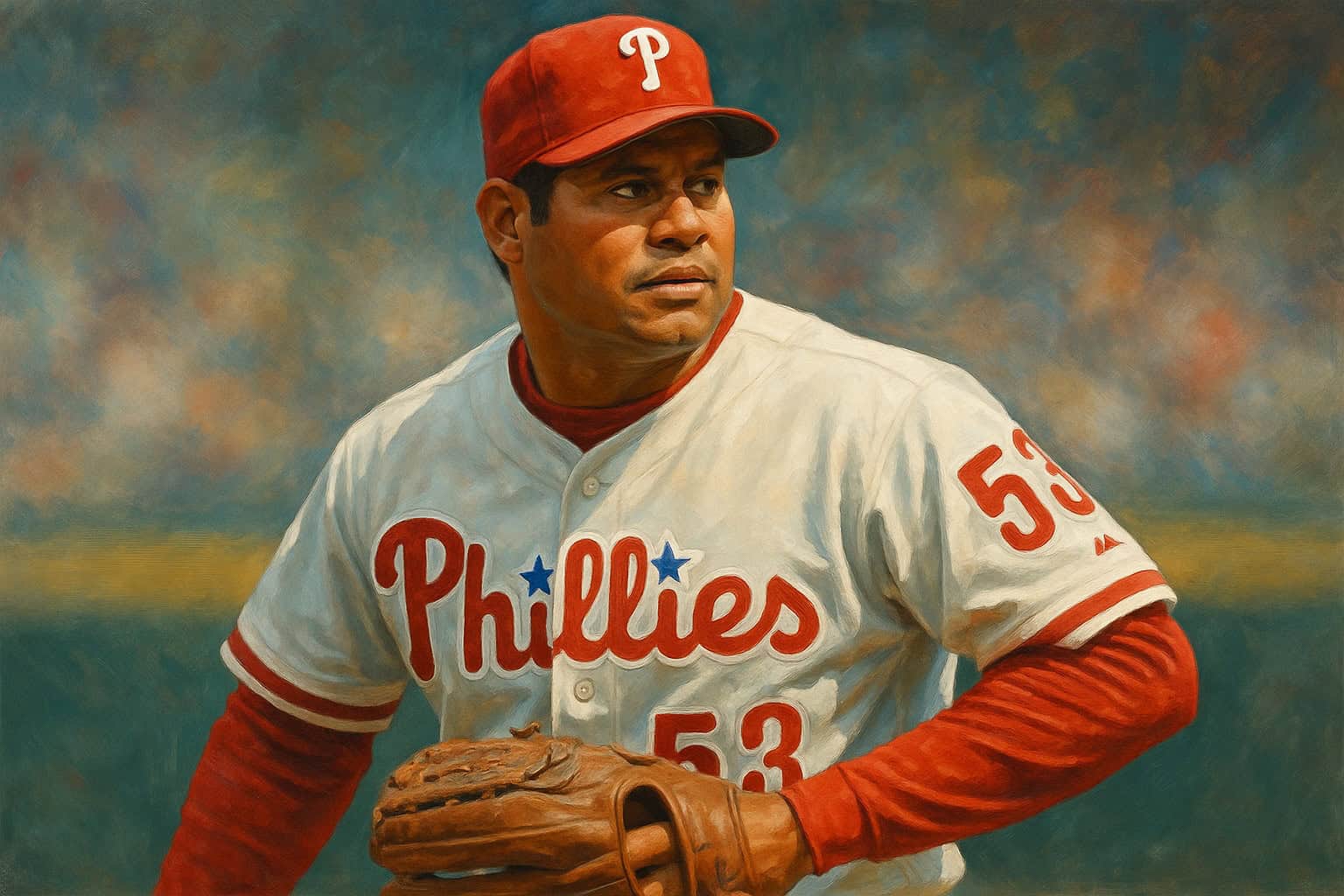 Bobby Abreu in his Phillies uniform, representing one of Cooperstown's missing legends.