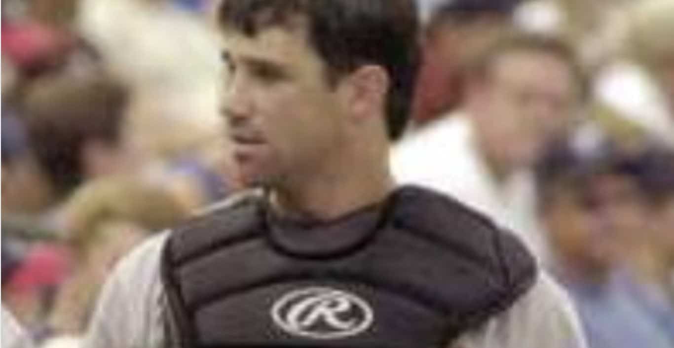 They Looked Better Than They Measured 16 Image of Brad Ausmus showcasing his defensive skills as a catcher