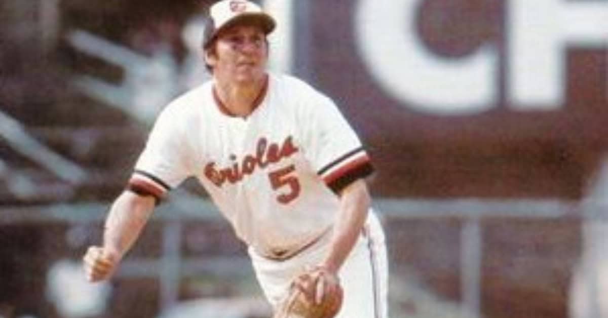 Brooks Robinson smiling, showcasing his kindness as a legendary player and human being.