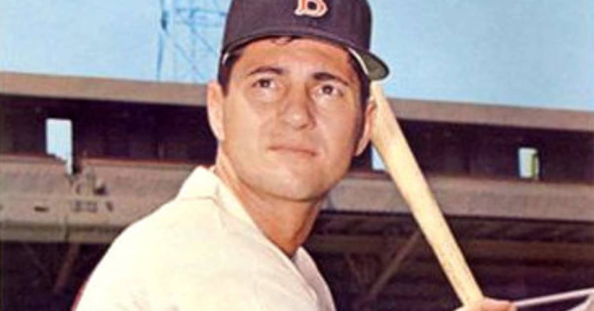 Carl Yastrzemski batting during his historic 1967 Triple Crown season.