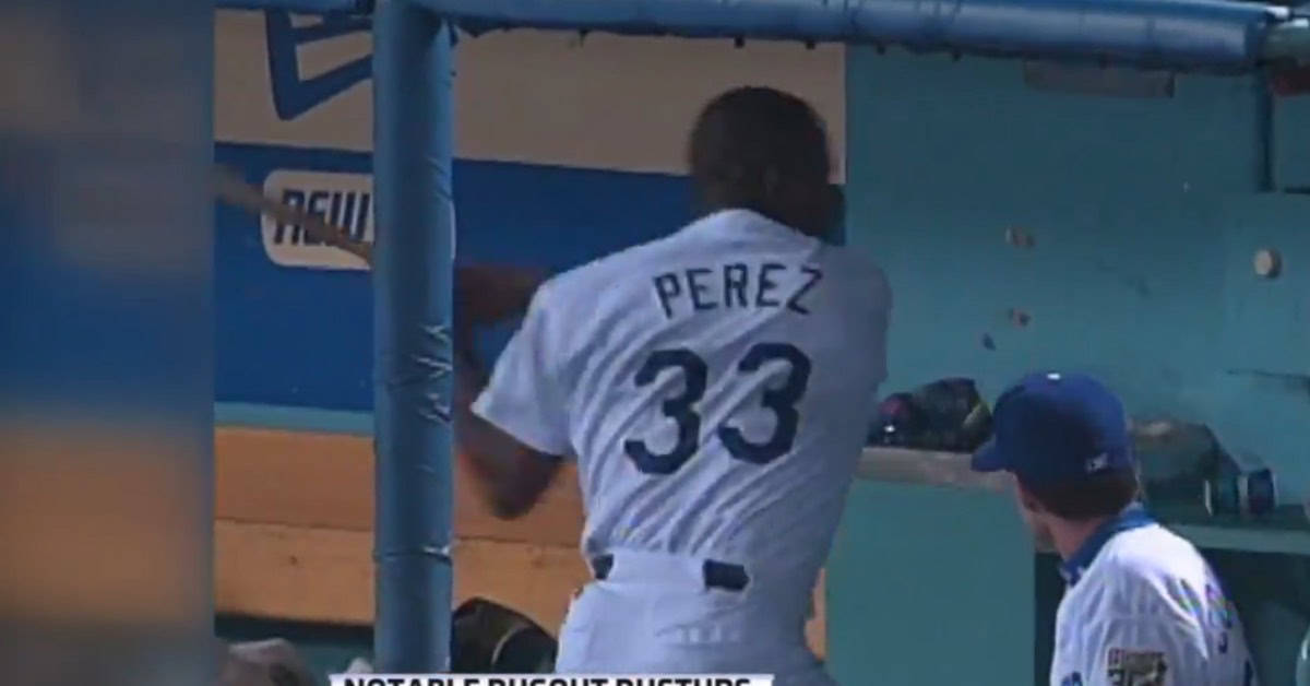 Pine Tar, Kicked Dirt, Pure Rage: Dugout Meltdowns We Still Love 13 Carlos Perez Water Cooler