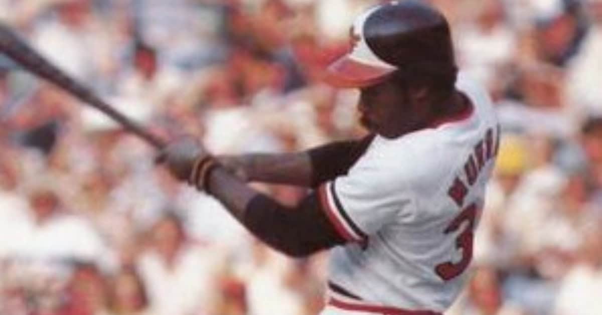 Eddie Murray in 1977, marking the start of his Hall of Fame career in baseball.