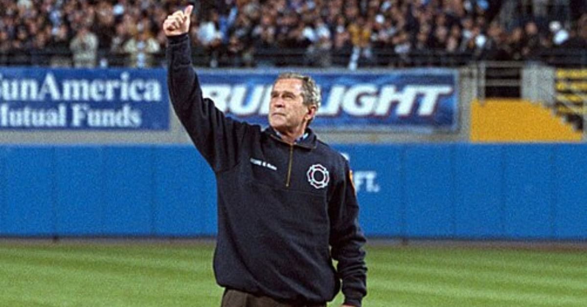 George W Bush 911 first pitch