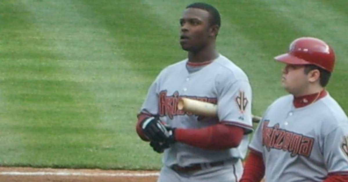 Justin Upton in action, showcasing his talent as a young phenom in Arizona.
