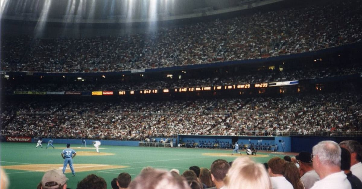 Dead Ball Tricks: The Weird Skills That Only Worked in Yesterday's Ballparks 6 Image of the Kingdome's iconic concrete ceiling, known for its fly ball challenges.