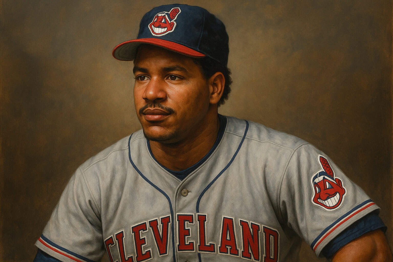 From Gwynn to Sosa: Right Field Belonged to the '90s 7 Manny Ramirez in a Cleveland uniform, showcasing his talent and legacy.