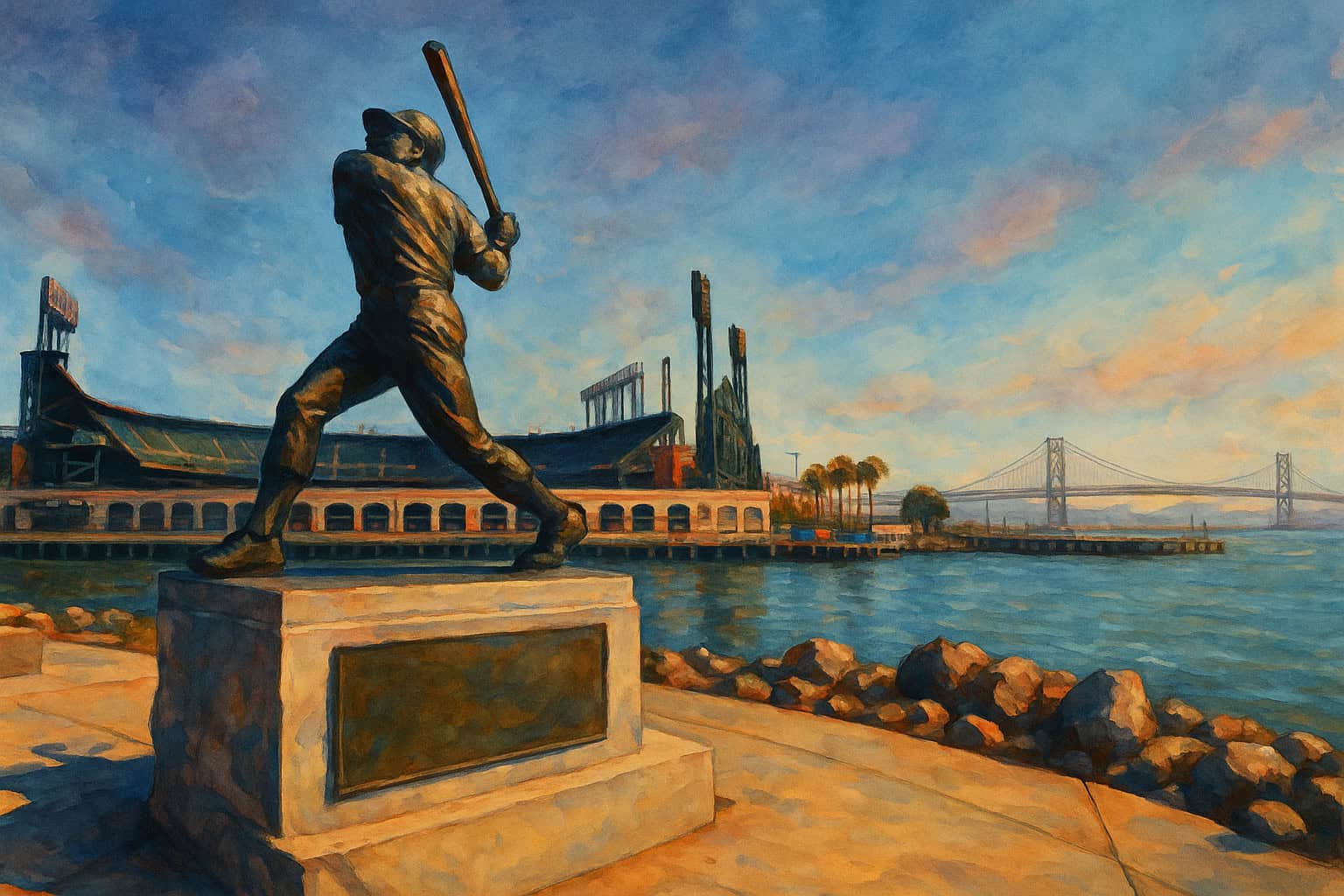 12 Moments That Almost Bent Baseball's Arc 3 McCovey Cove features the iconic statue and waterfront, key to baseball history.