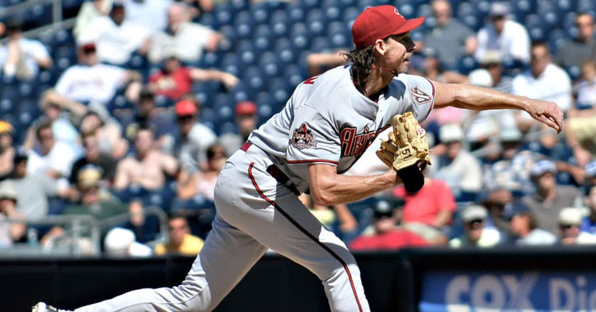 The Split-Finger's Golden Age: 20 Pitchers Who Made Hitters Look Foolish 13 Randy Johnson delivering a pitch, showcasing his dominance on the mound.