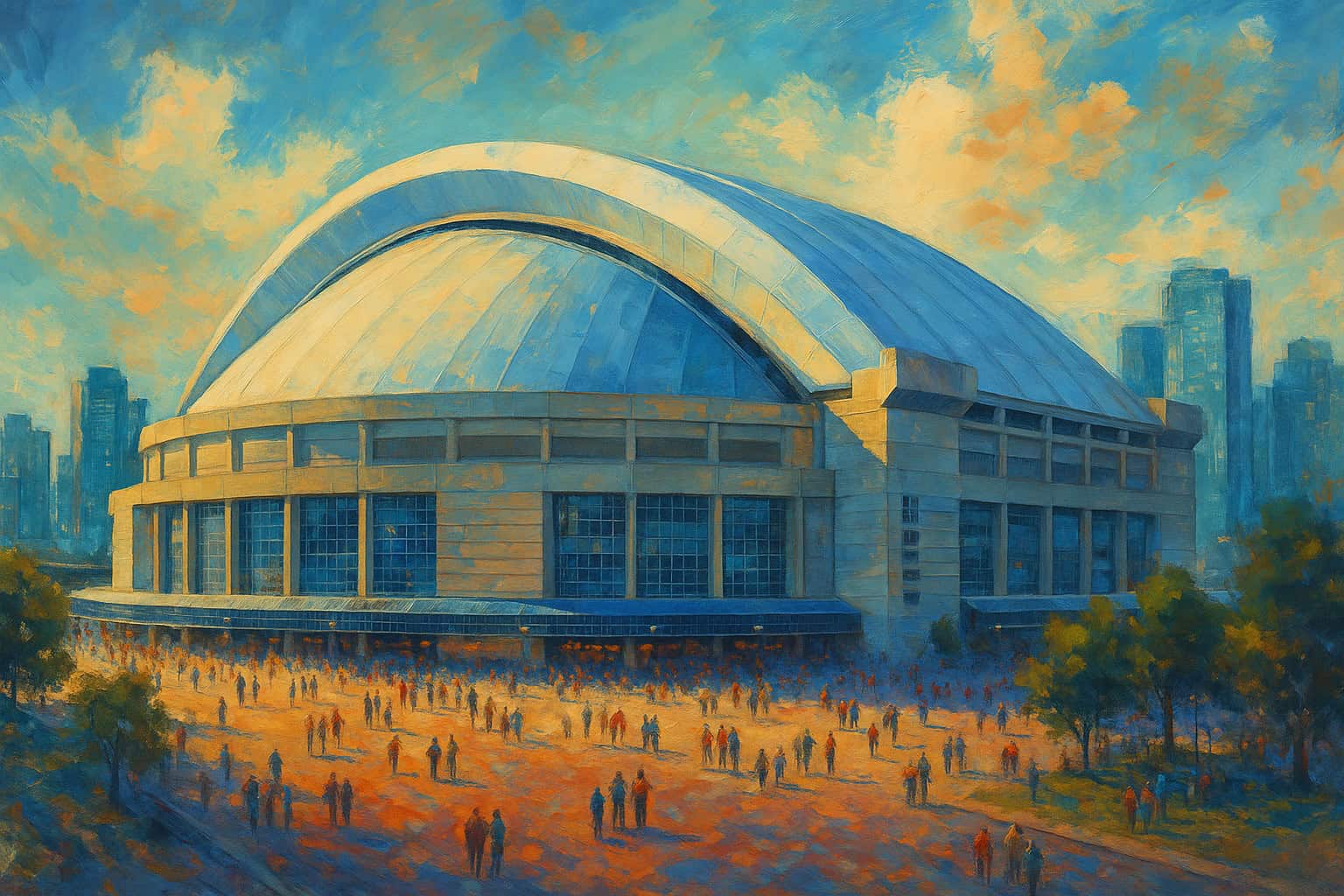 Image of Rogers Centre, showcasing its retractable roof, a key innovation in baseball.