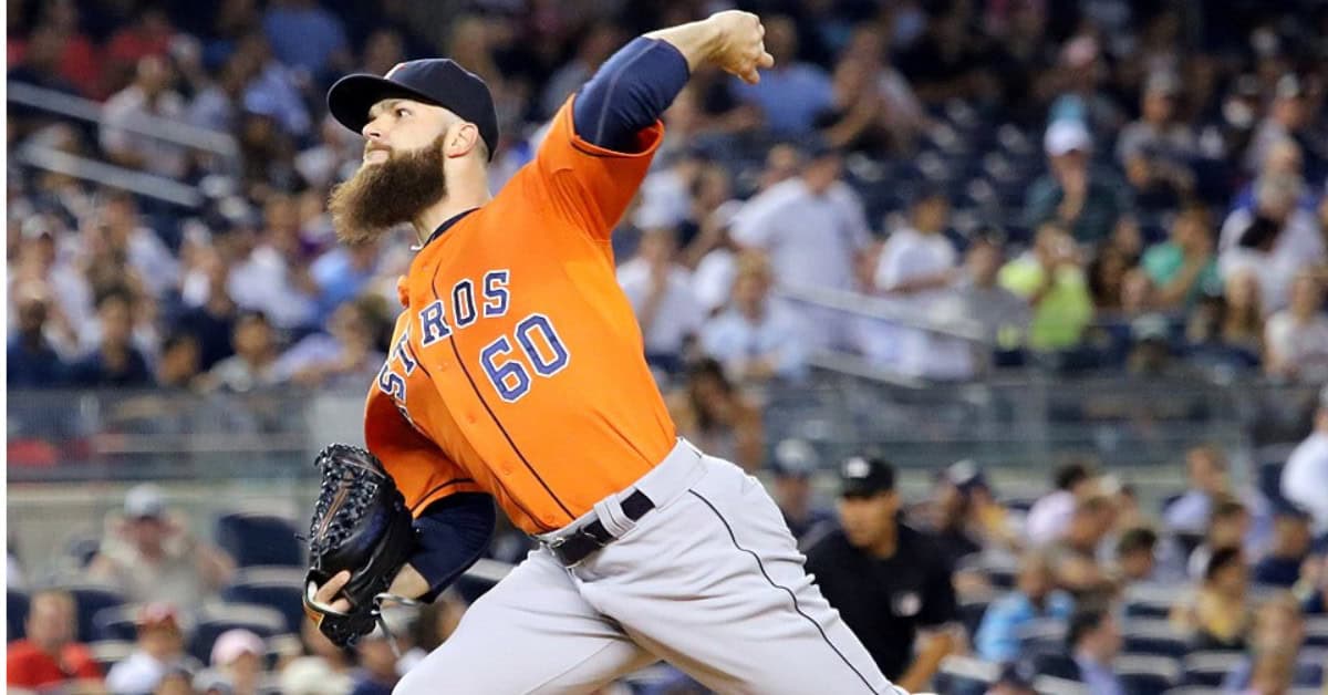 20 Pitchers With Gold Gloves and Championship Rings to Show for It 2 Dallas Keuchel pitching with his signature beard, representing the rivalry.