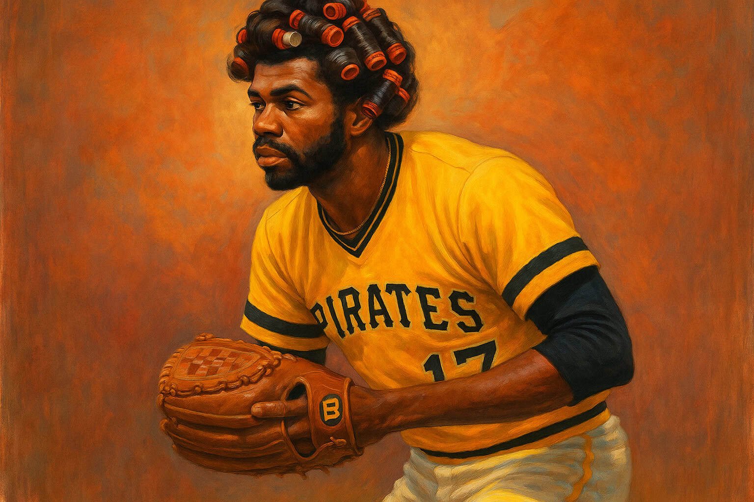 Portrait of Dock Ellis, a key figure in baseball's counterculture movement.