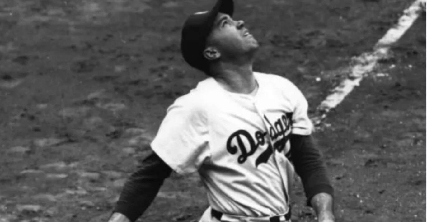 Duke Snider in action, showcasing his talent as baseball's true king.